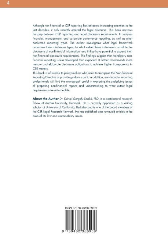 Achterkant van Mandatory corporate social responsibility reporting in the EU