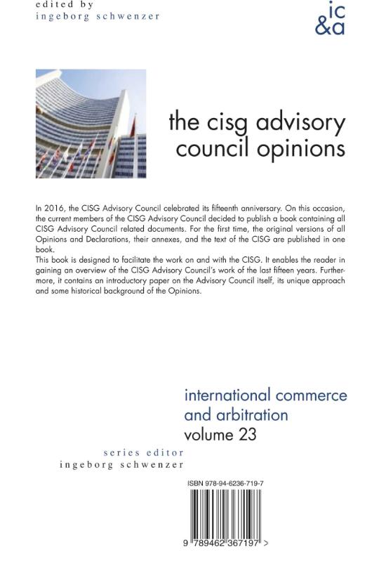 Achterkant van The CISG advisory council opinions