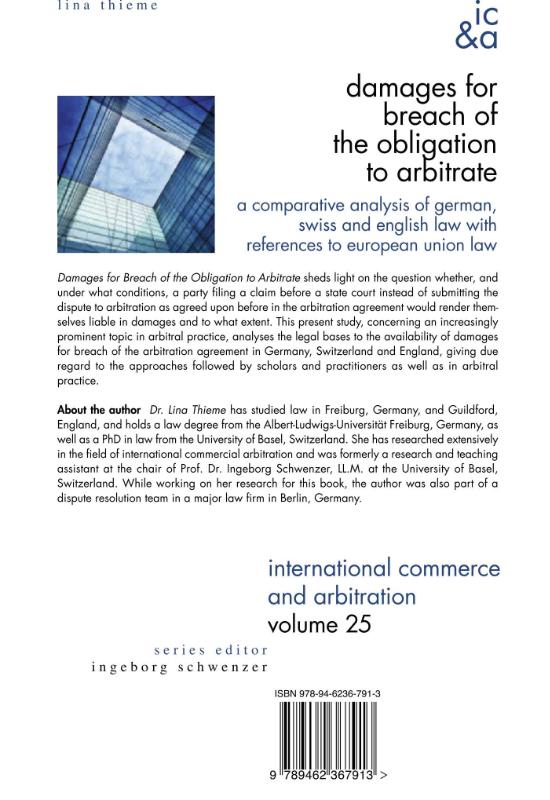 Achterkant van Damages for Breach of the Obligation to Arbitrate