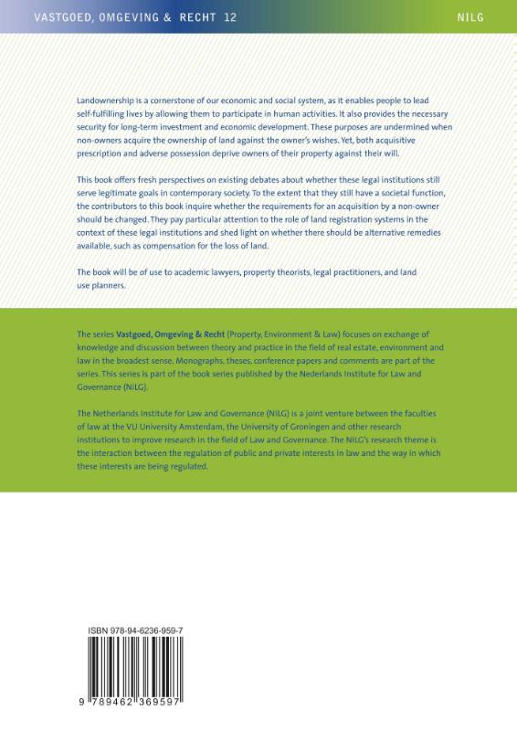 Achterkant van New Perspectives on Acquisitive Prescription