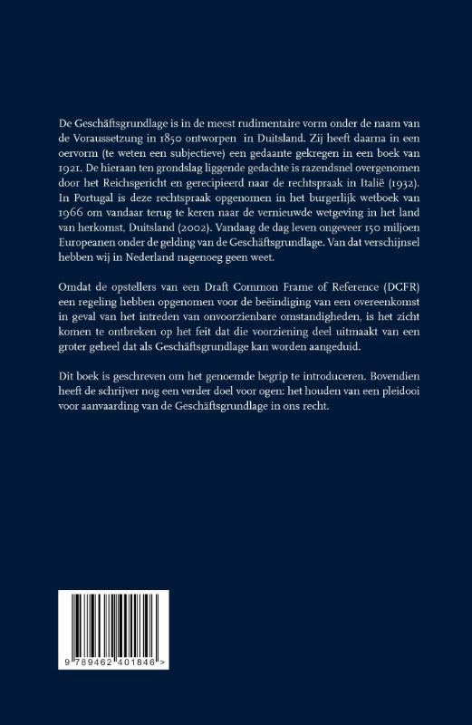 Achterkant van De Geschäftsgrundlage