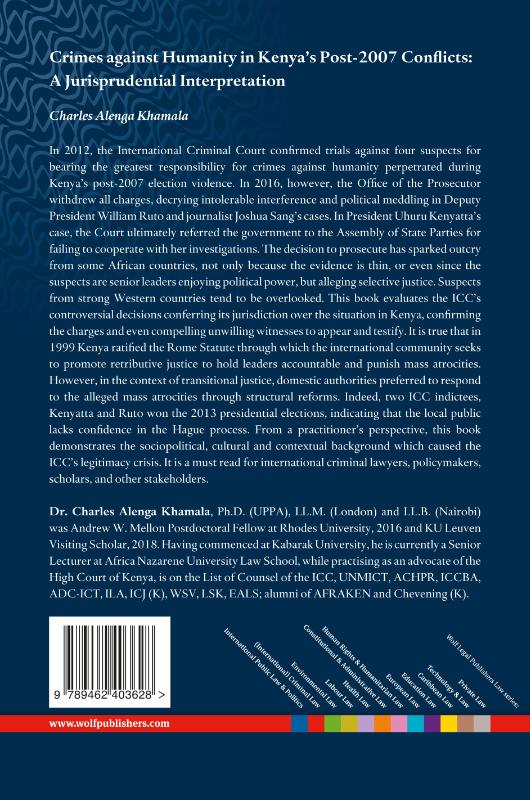 Achterkant van Crimes against Humanity in Kenya’ Post-2007 Conflicts