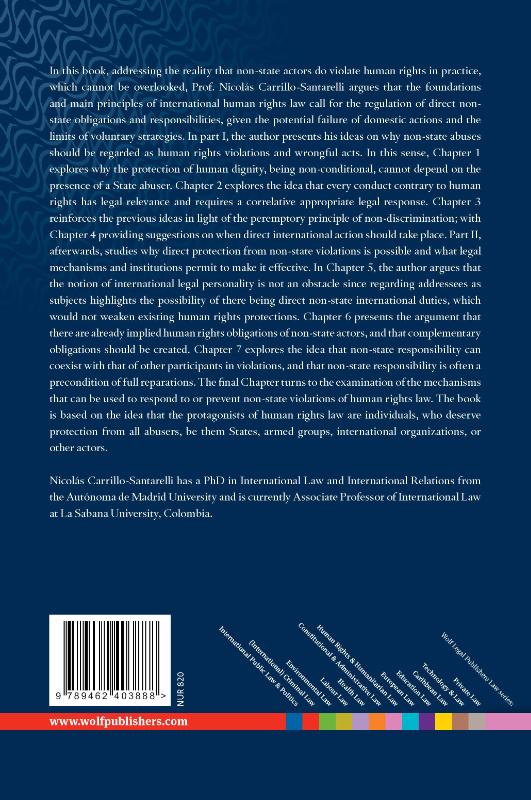 Achterkant van Direct international human rights obligations of non-state actors