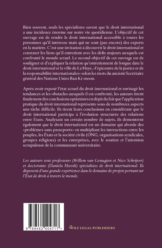 Achterkant van Découvrir le droit international