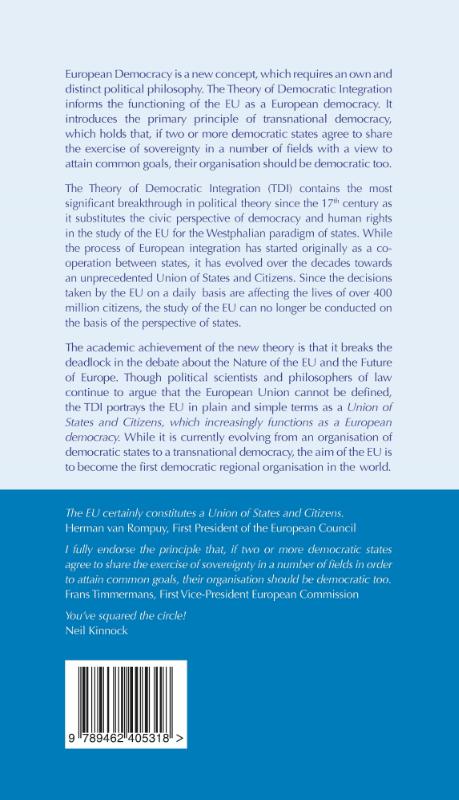 Achterkant van European Democracy