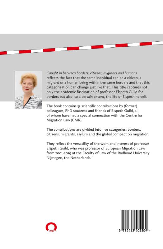 Achterkant van Caught In Between Borders