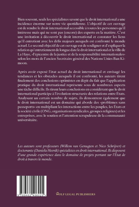 Achterkant van DÉCOUVRIR LE DROIT INTERNATIONAL