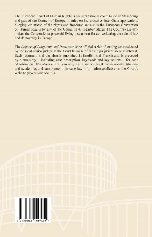 Achterkant van Reports of Judgments and Decisions 2015-IV