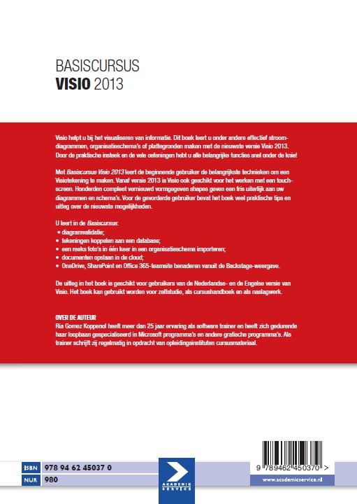 Achterkant van Basiscursus Visio 2013