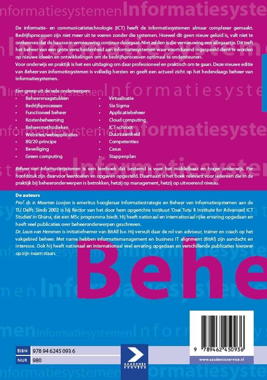 Achterkant van Beheer van informatiesystemen