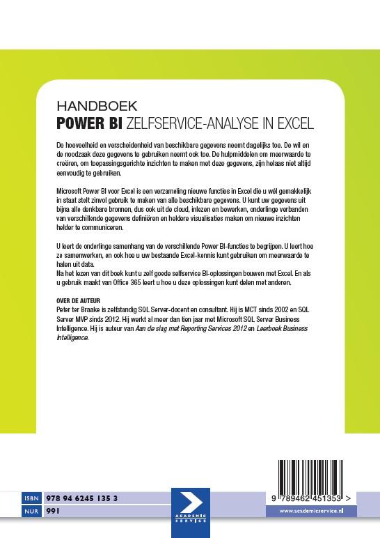 Achterkant van Handboek Power BI