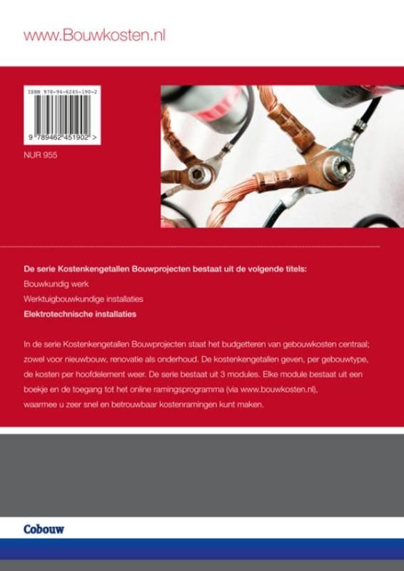 Achterkant van Kostenkengetallen bouwprojecten elektrotechnische installaties 2016