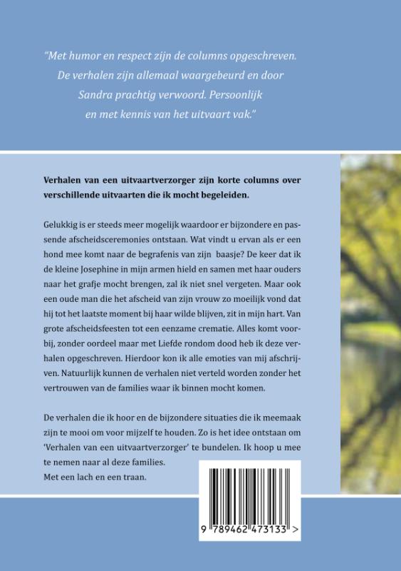 Achterkant van Verhalen van een uitvaartverzorger