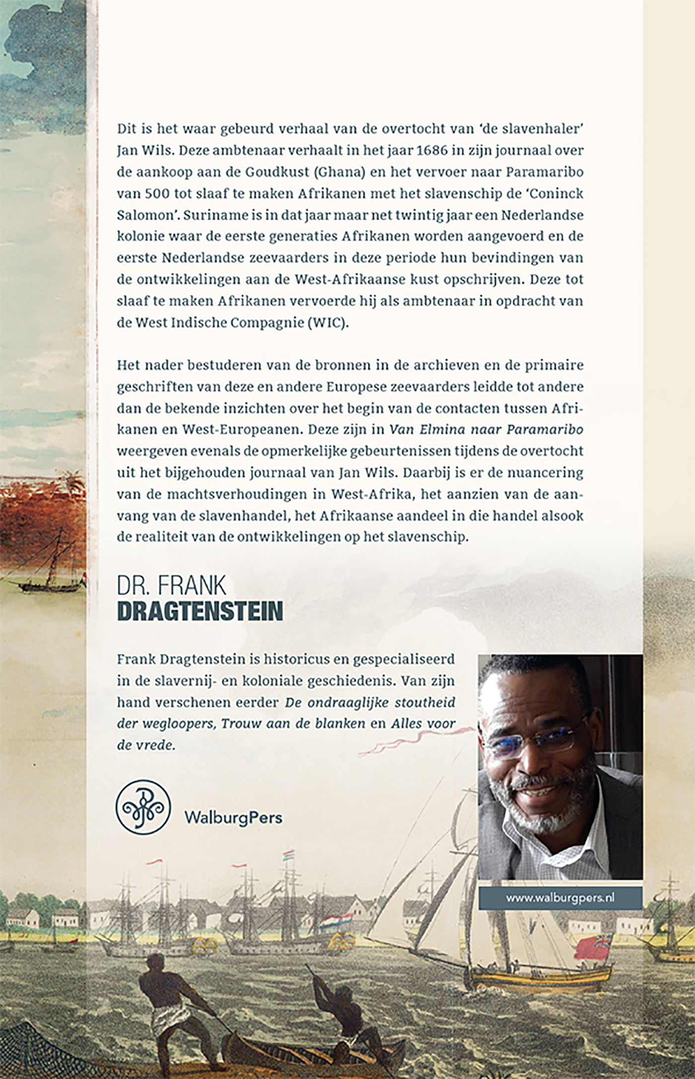 Achterkant van Van Elmina naar Paramaribo