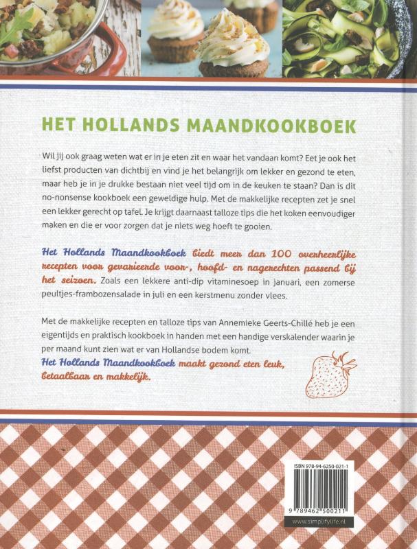 Achterkant van Het Hollands maandkookboek