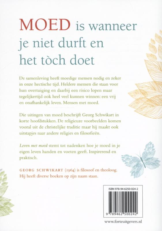 Achterkant van Leven met moed