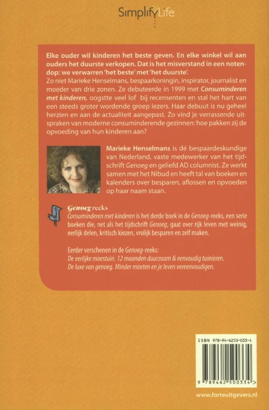 Achterkant van Consuminderen met kinderen