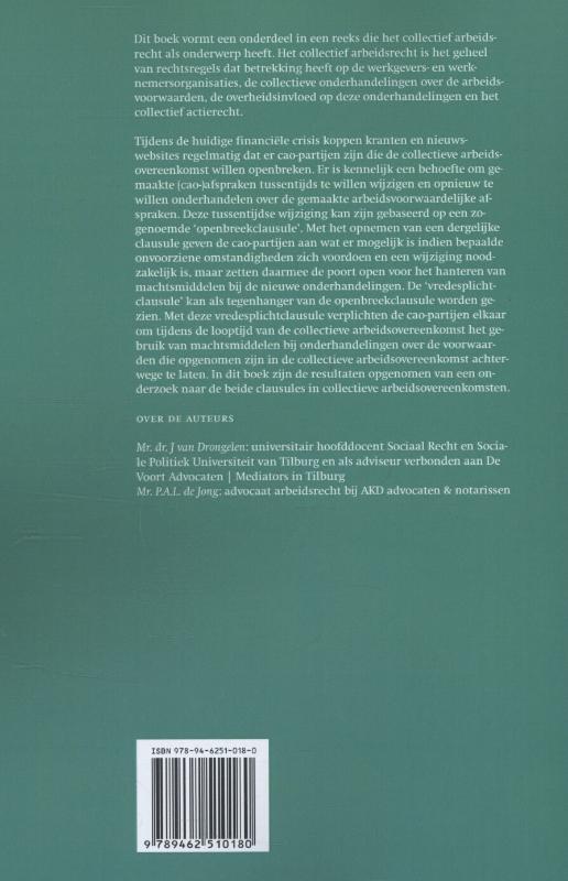 Achterkant van Vredesplicht- en openbreekclausules in collectieve arbeidsovereenkomsten