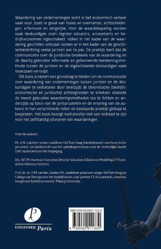 Achterkant van Waardering van ondernemingen