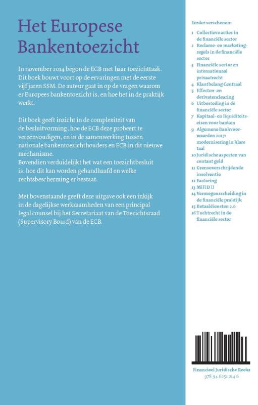 Achterkant van Het Europese Bankentoezicht