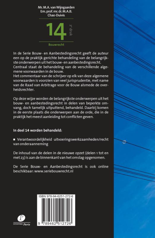 Achterkant van Bouw- en aanbestedingsrecht