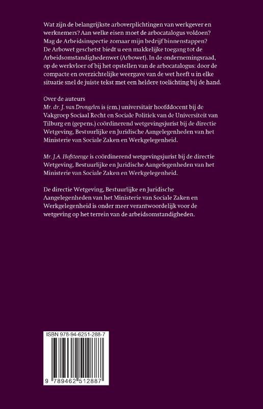 Achterkant van De Arbowet geschetst