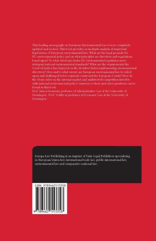 Achterkant van European Environmental Law