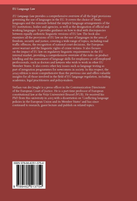 Achterkant van EU Language Law