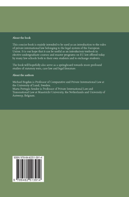 Achterkant van Concise Introduction to EU Private International Law