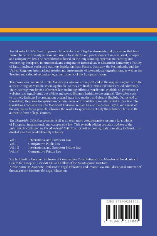 Achterkant van Volume II Comparative Public Law