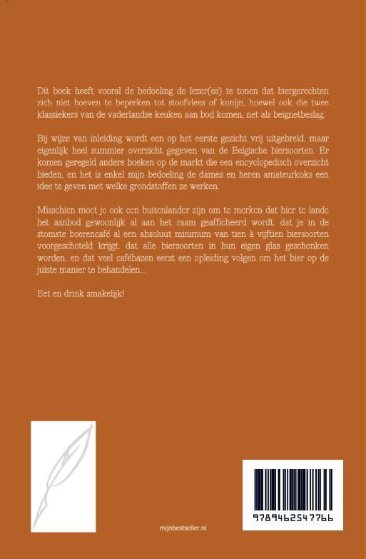 Achterkant van Koken met Belgisch bier