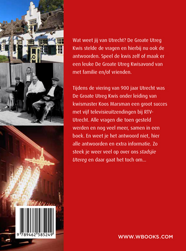 Achterkant van De Groate Utreg Kwis