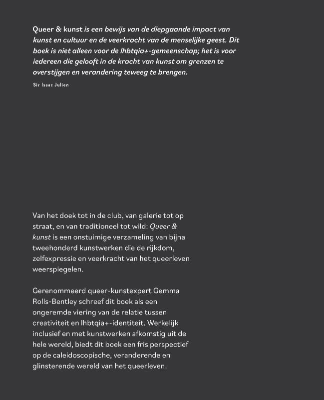 Achterkant van Queer & kunst