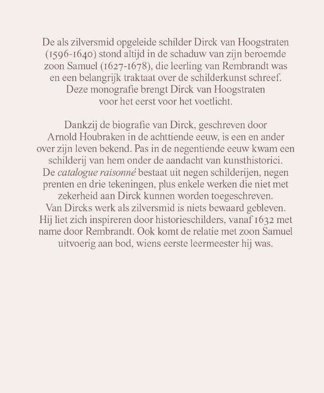 Achterkant van Dirck van Hoogstraten