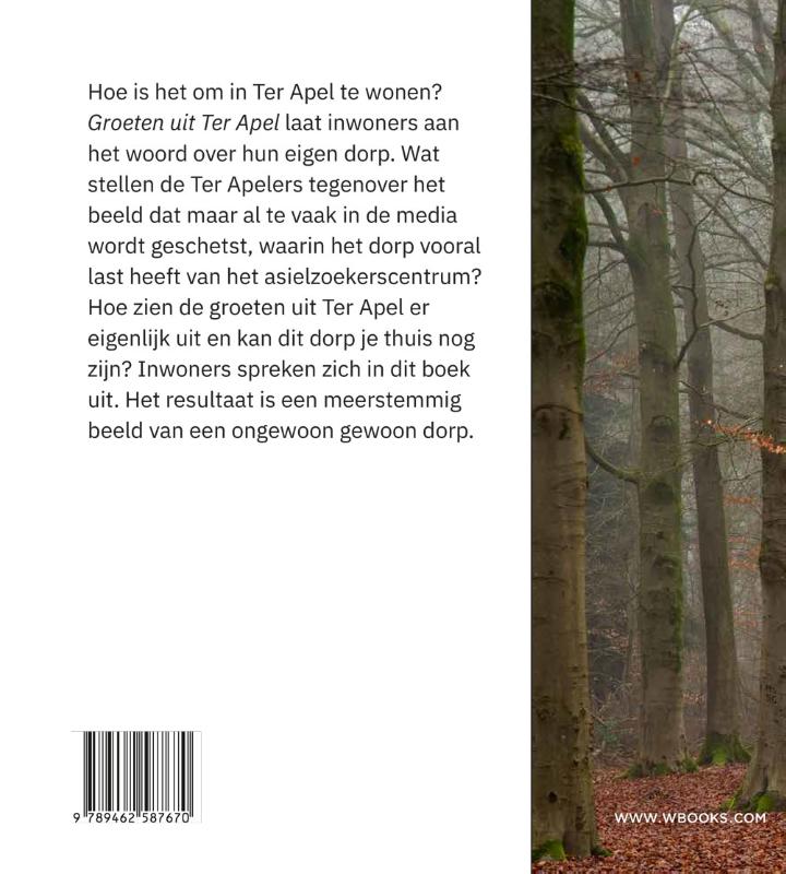 Achterkant van Groeten uit Ter Apel