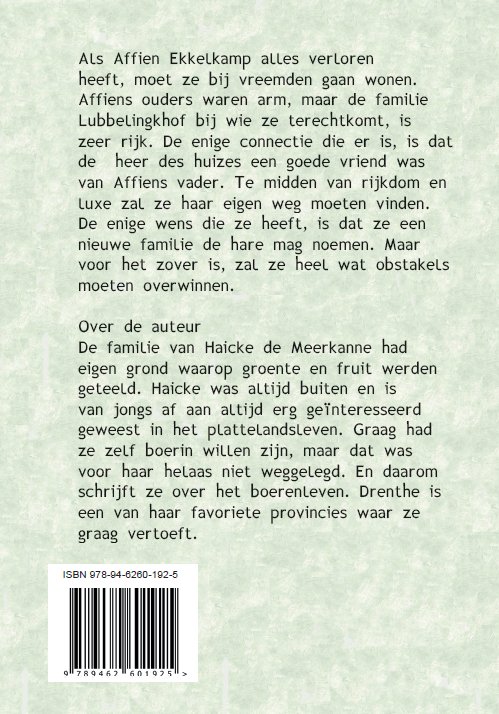 Achterkant van Affiens nieuwe familie