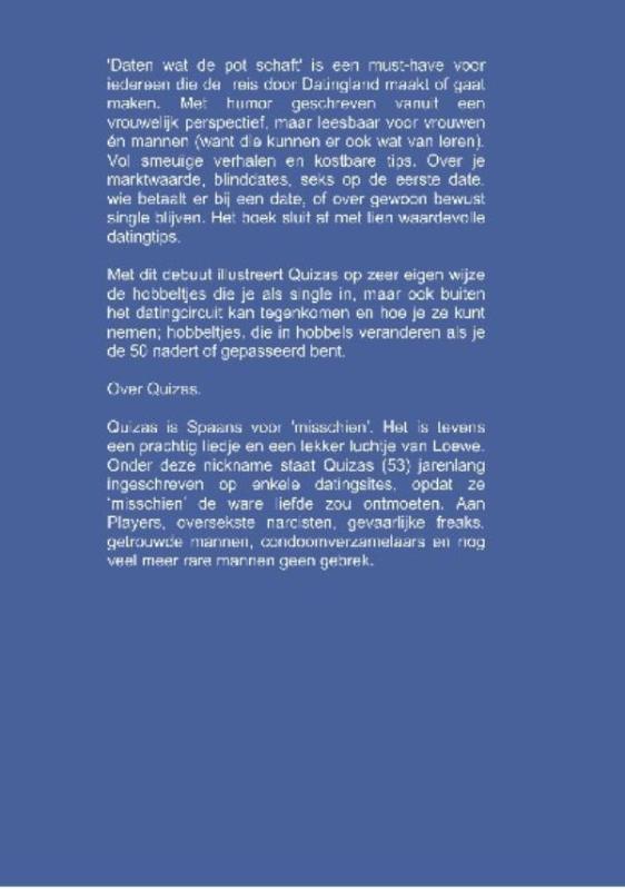 Achterkant van Daten wat de pot schaft