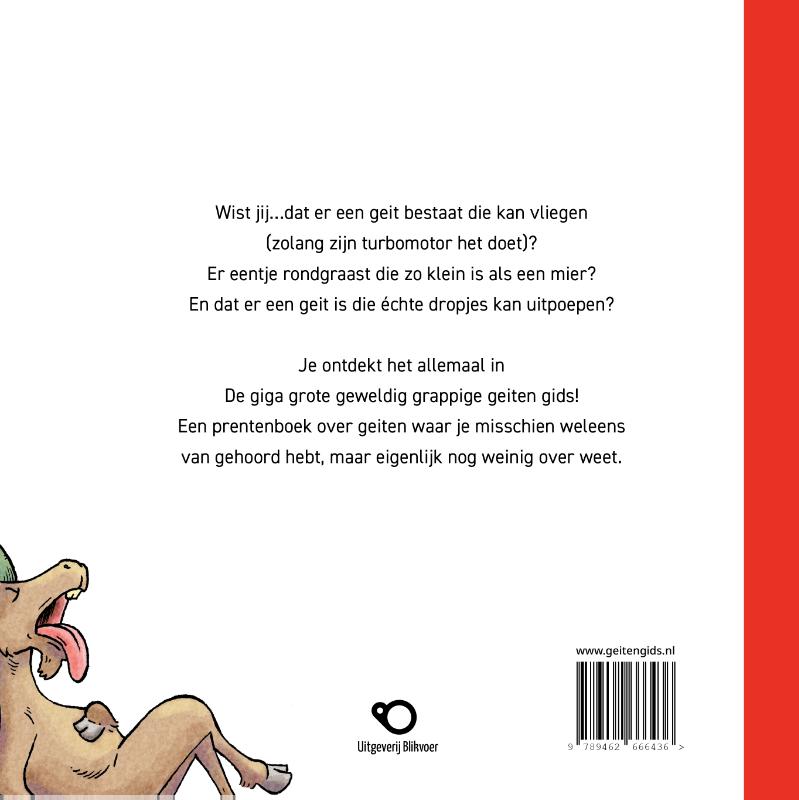 Achterkant van De giga grote geweldig grappige geiten gids
