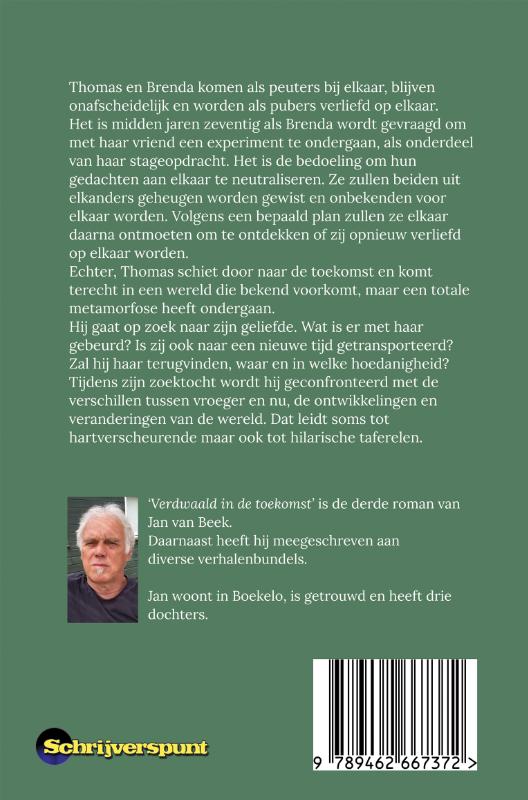 Achterkant van Verdwaald in de toekomst