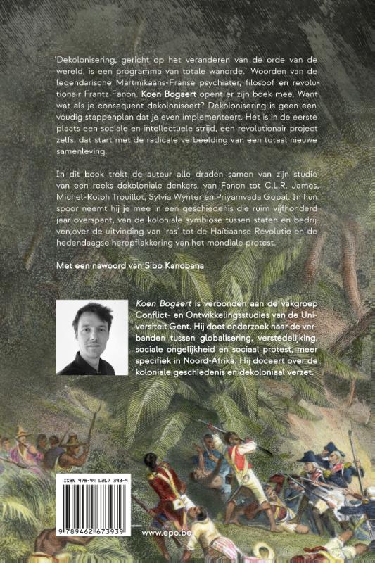 Achterkant van In het spoor van Fanon