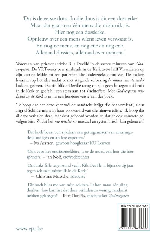 Achterkant van Godvergeten misbruik in de kerk