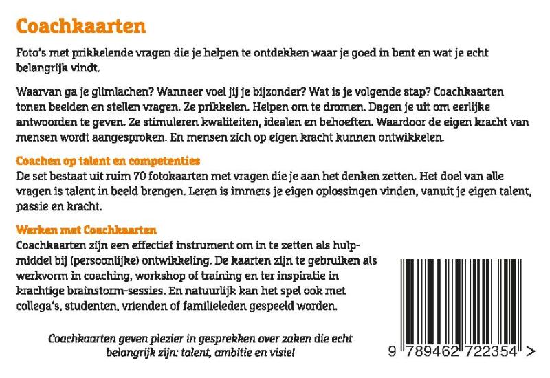 Achterkant van Coachkaarten