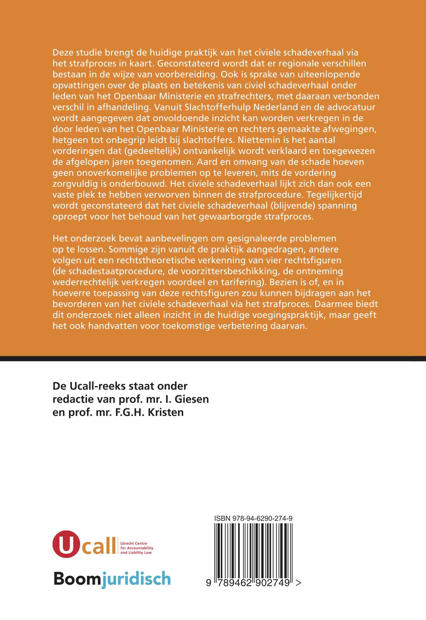 Achterkant van Civiel schadeverhaal via het strafproces