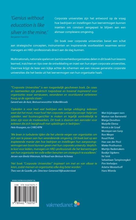 Achterkant van Corporate Universities