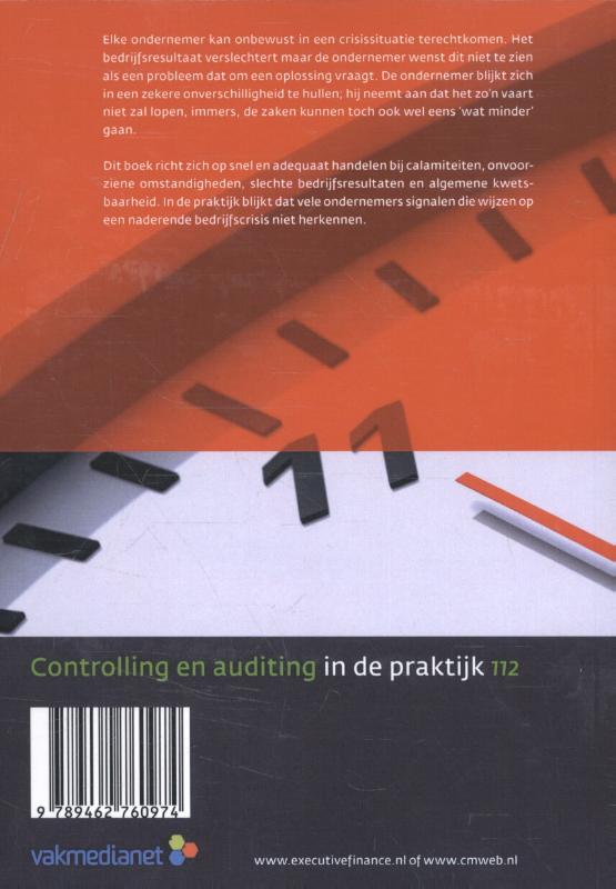 Achterkant van Voorkom een bedrijfscrisis