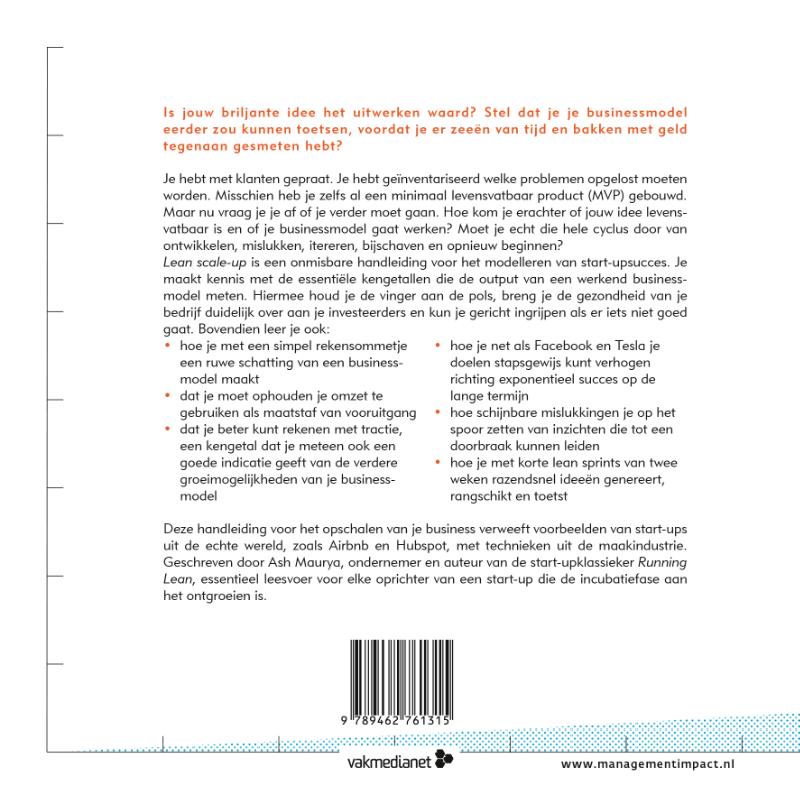 Achterkant van Lean scale-up