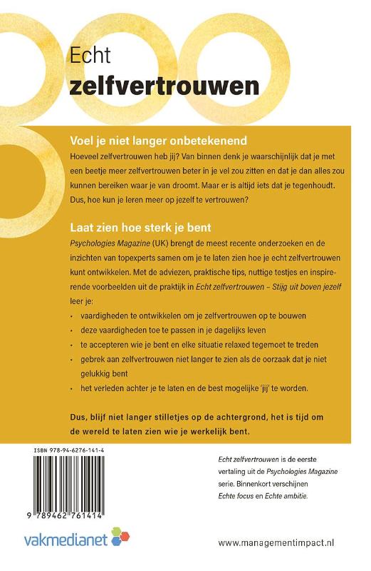 Achterkant van Echt zelfvertrouwen