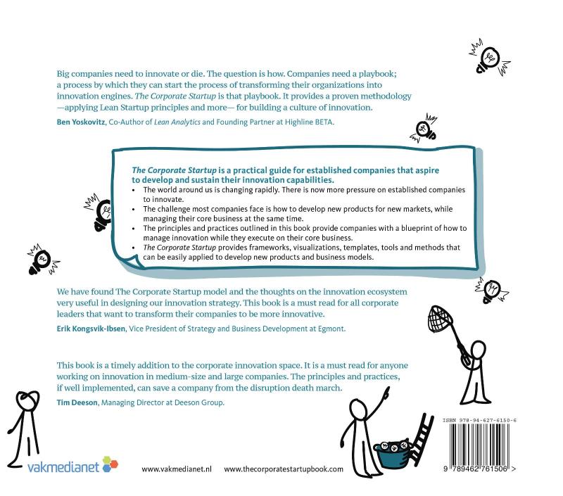 Achterkant van The corporate startup