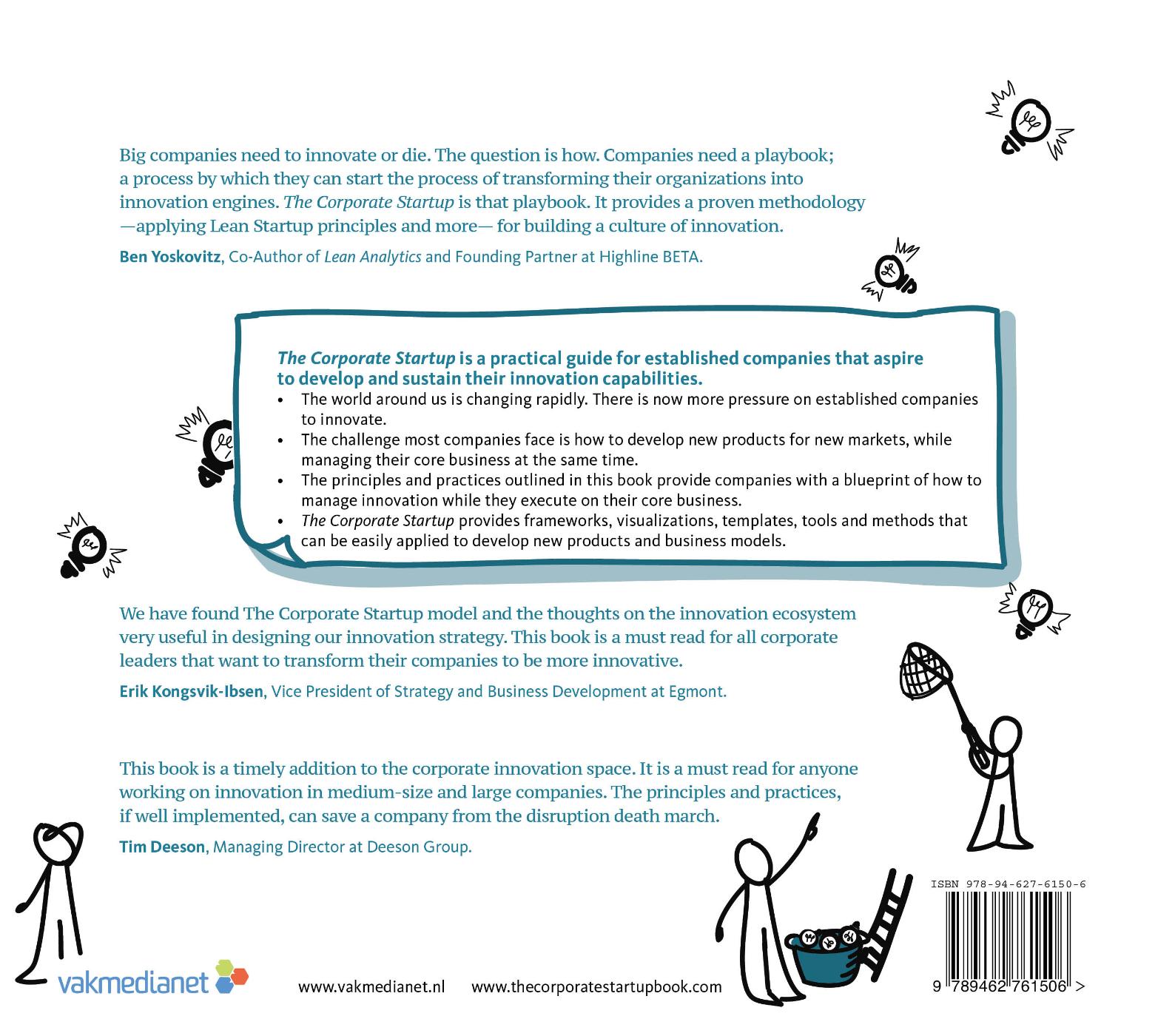 Achterkant van The corporate startup