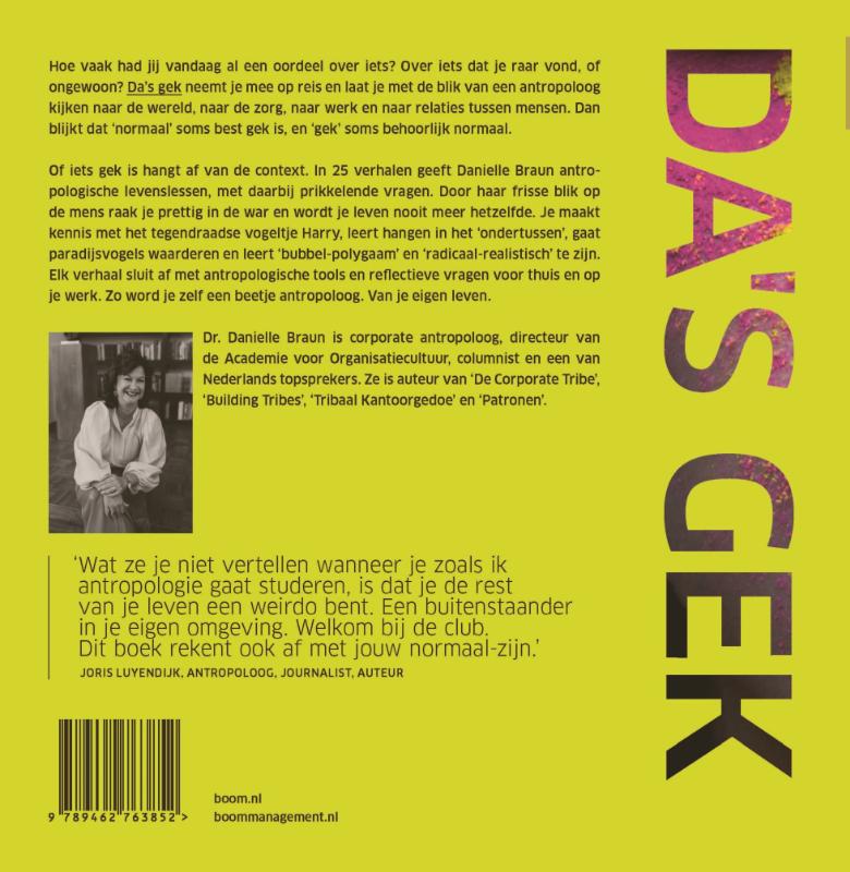 Achterkant van Da's gek